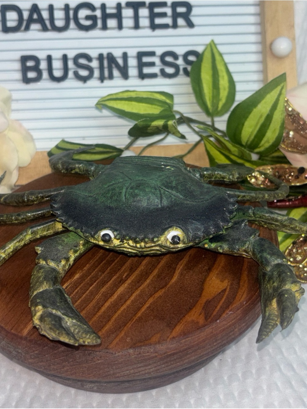 Mud Crab, With Squeak, Very Nice Rubber Replica 7" F1765 B107